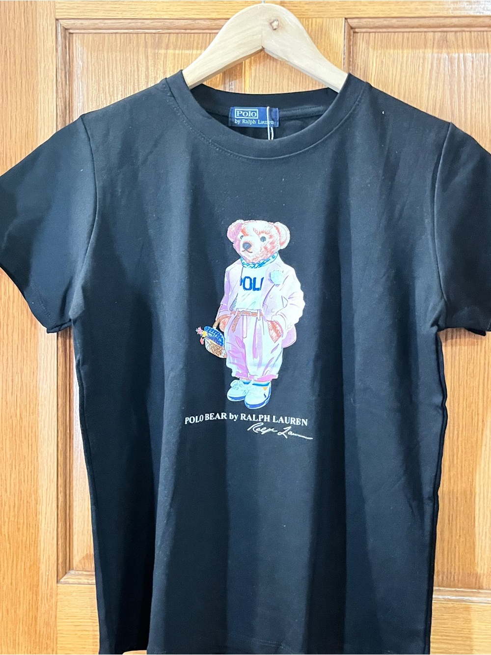 Polo by Ralph Lauren Black Tee with Colorful Polo Bear Graphic